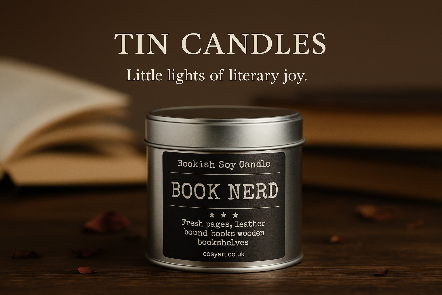Book Nerd candle - Homemade Candles Made In London 
