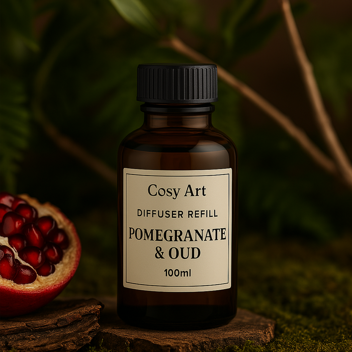 Pomegranate & Oud Diffuser Refill – Bold, Exotic Luxury Fragrance 100ml